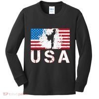 Usa Taekwondo Team American Flag Us Martial Kids Long Sleeve Shirt thumb 0