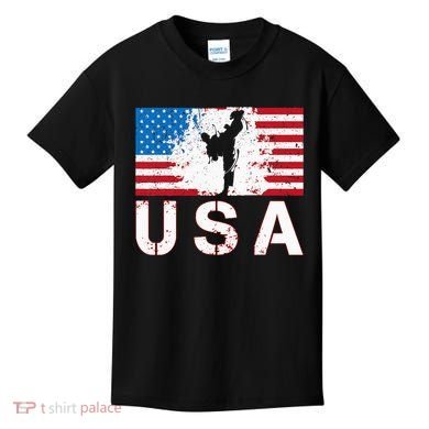 Usa Taekwondo Team American Flag Us Martial Kids T-Shirt
