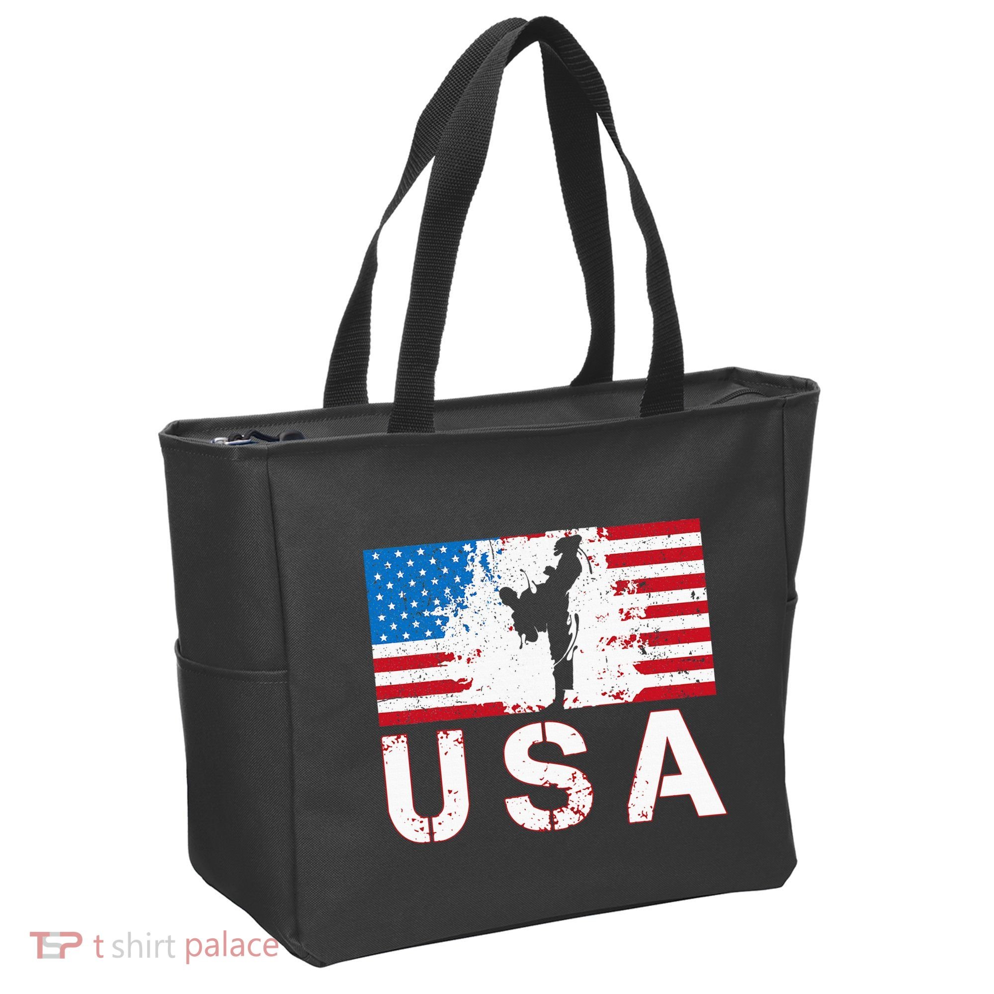 Usa Taekwondo Team American Flag Us Martial Tote Bag