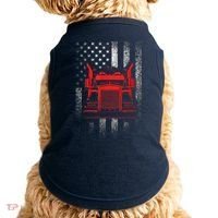 Us Trucking Us Flag With Truck Doggie Tank thumb 0