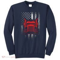 Us Trucking Us Flag With Truck Sweatshirt thumb 0