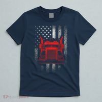 Us Trucking Us Flag With Truck T-Shirt thumb 5