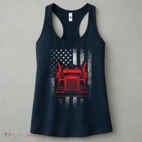 Us Trucking Us Flag With Truck Women's Tank Top thumb 3