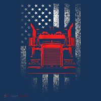 Us Trucking Us Flag With Truck Women's Tank Top thumb 5