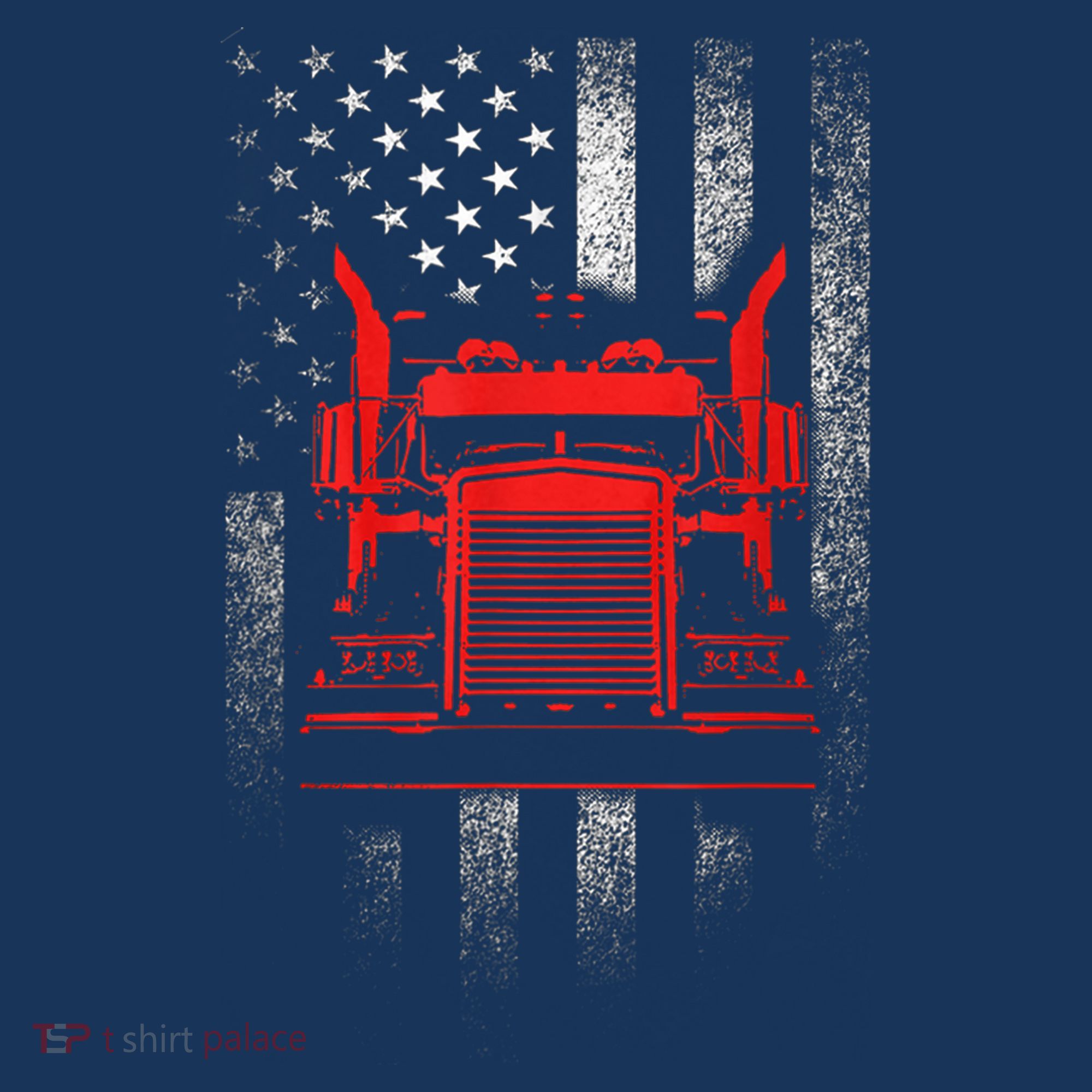 Us Trucking Us Flag With Truck Women's Tank Top
