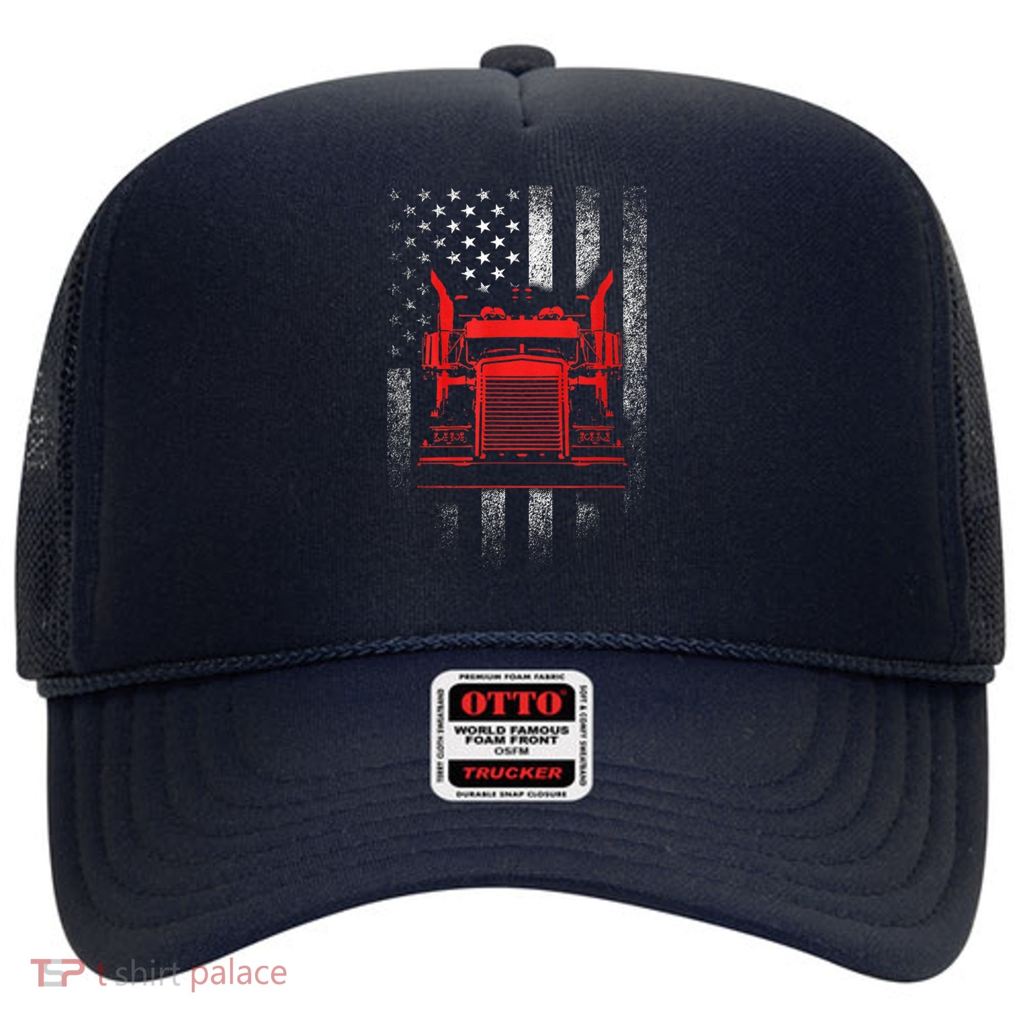 Us Trucking Us Flag With Truck Hat