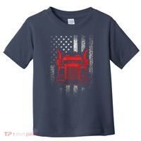 Us Trucking Us Flag With Truck Toddler T-Shirt thumb 0