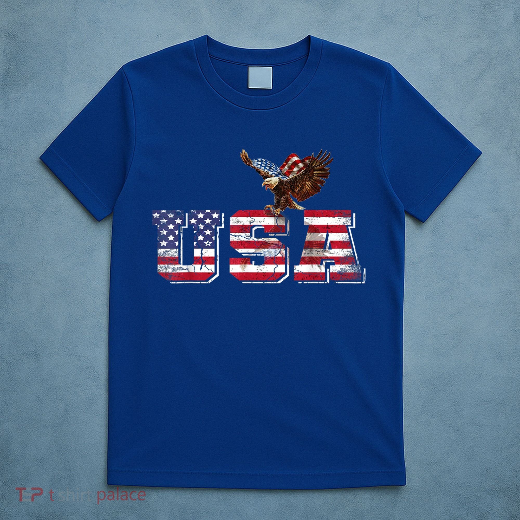 USA US American Flag Patriotic 4th Of July Bald Eagle Merica T-Shirt