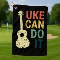 Ukulele Uke Can Do It Gifts For Guitar funny Music Lover Golf Towel thumb 1