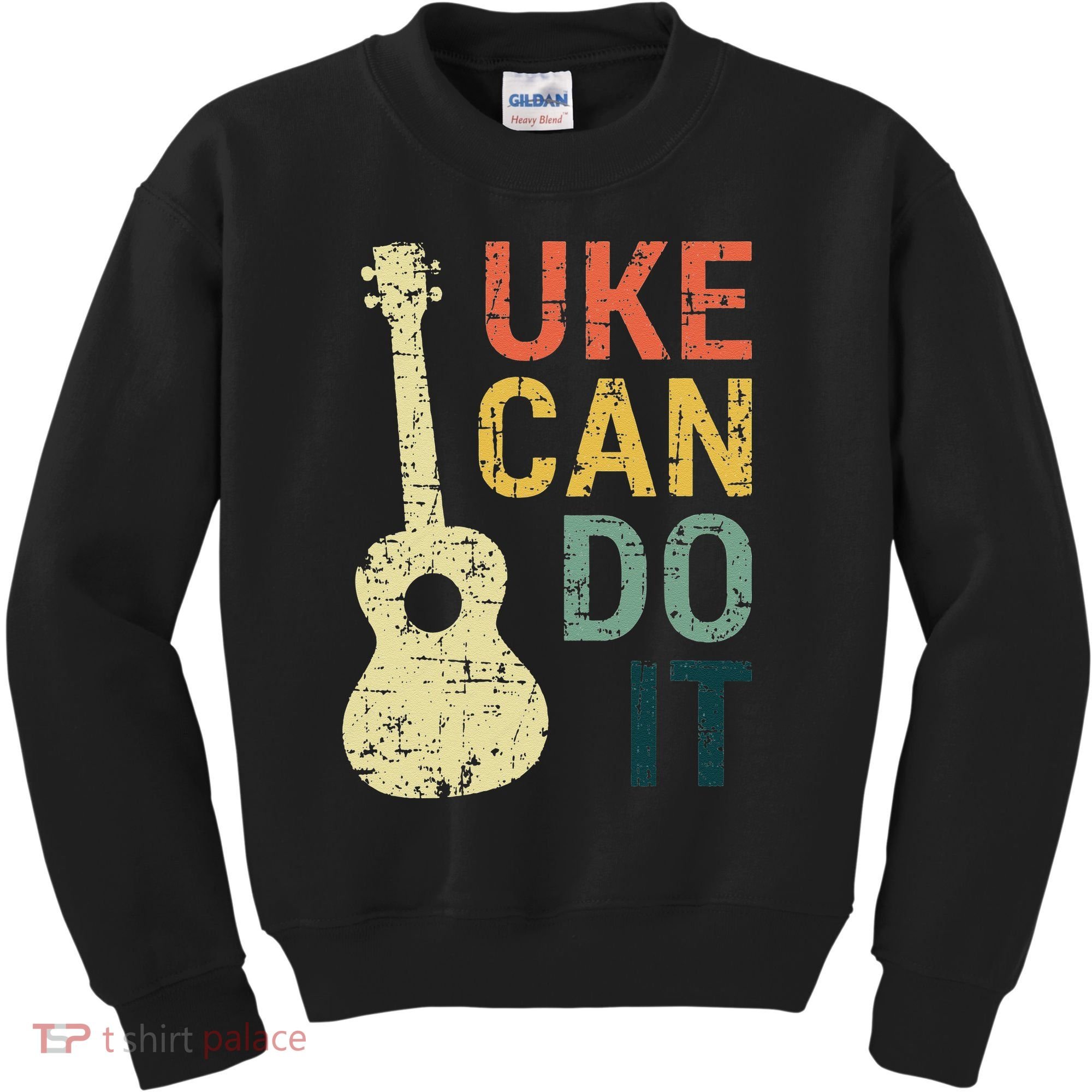 Ukulele Uke Can Do It Gifts For Guitar funny Music Lover Kids Sweatshirt