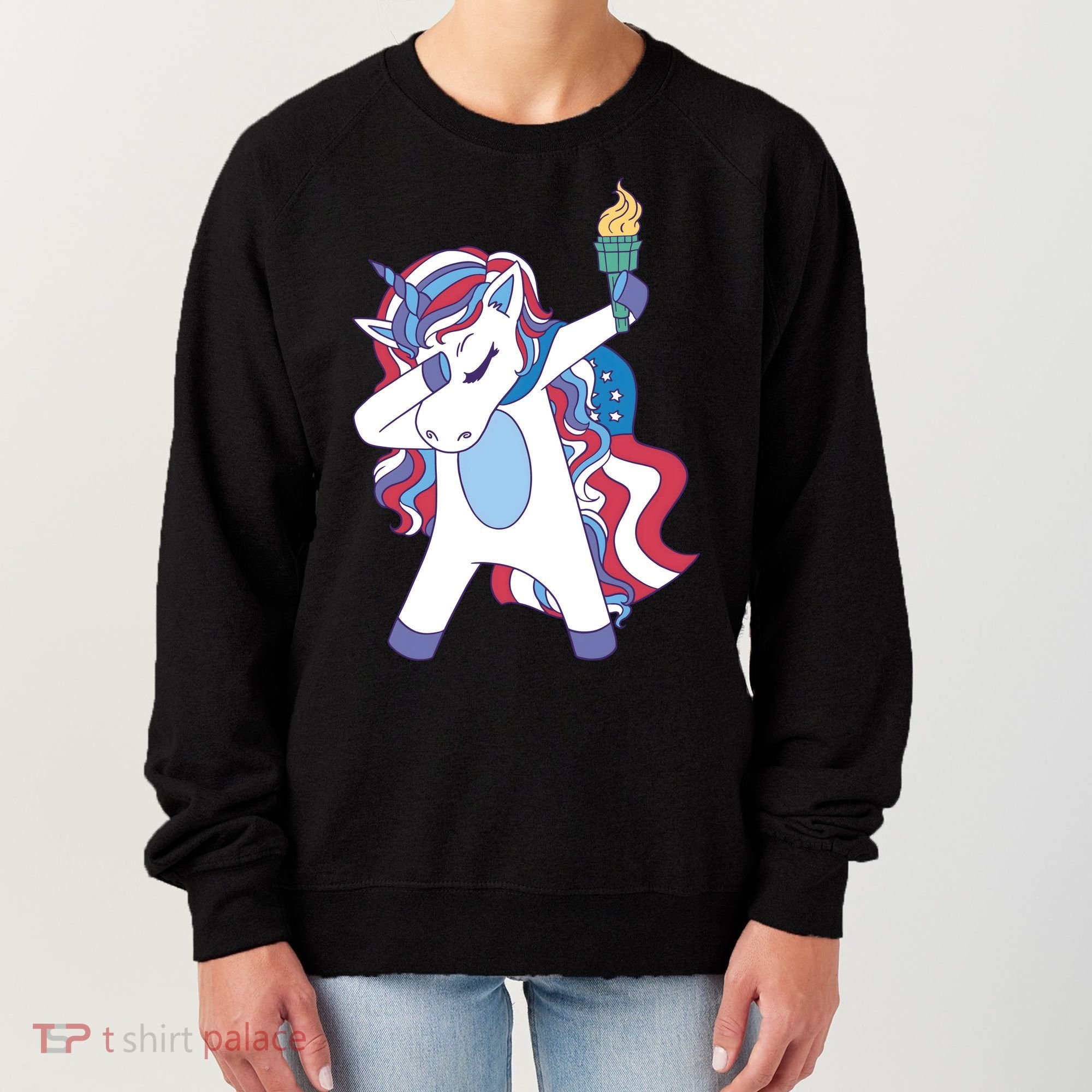 USA Unicorn Dabbing Women's Sweatshirt