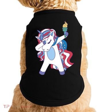 USA Unicorn Dabbing Doggie Tank