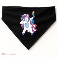 USA Unicorn Dabbing USA-Made Doggie Bandana thumb 0