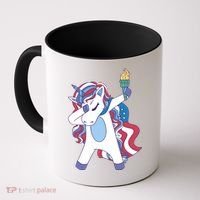 USA Unicorn Dabbing Coffee Mug thumb 0