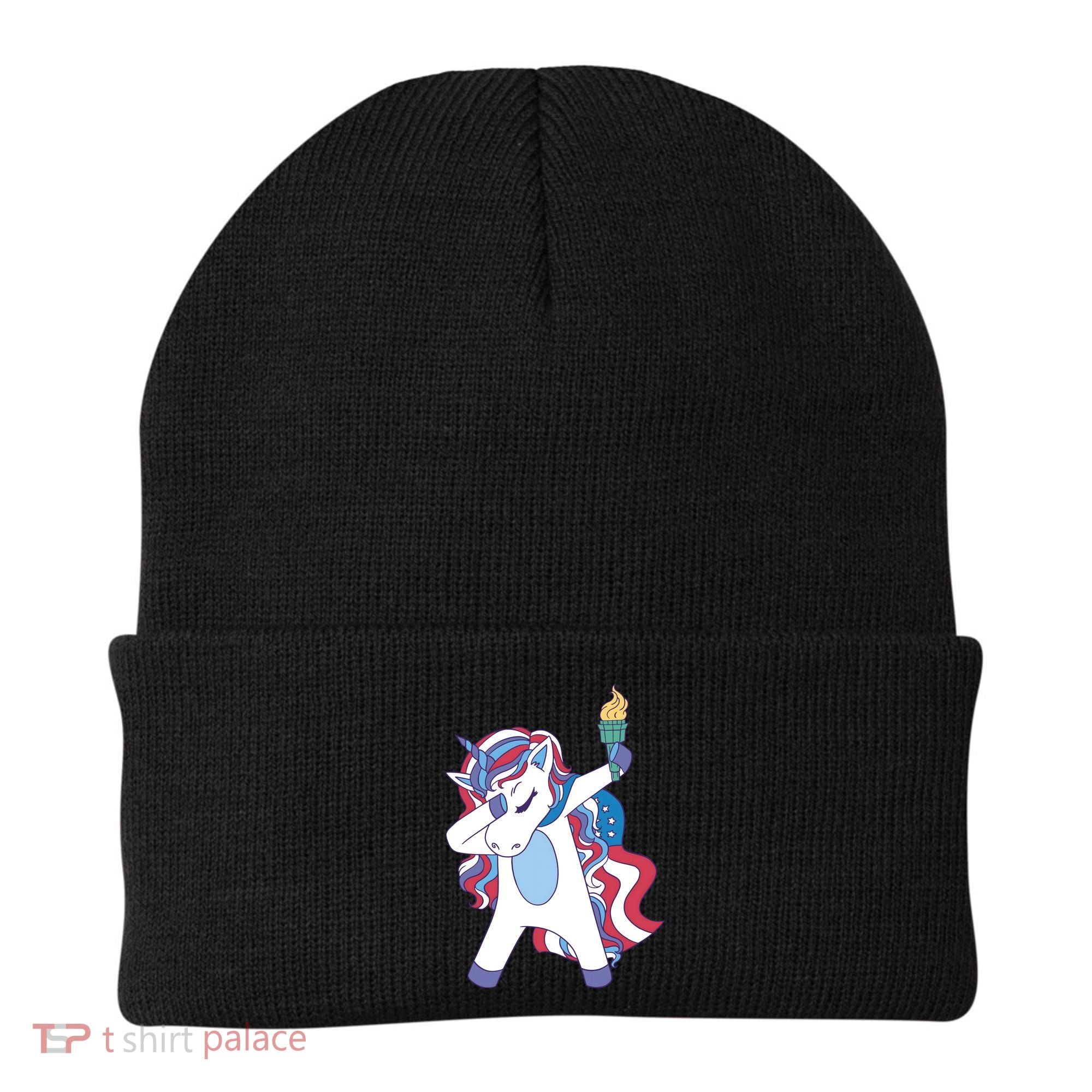 USA Unicorn Dabbing Beanie