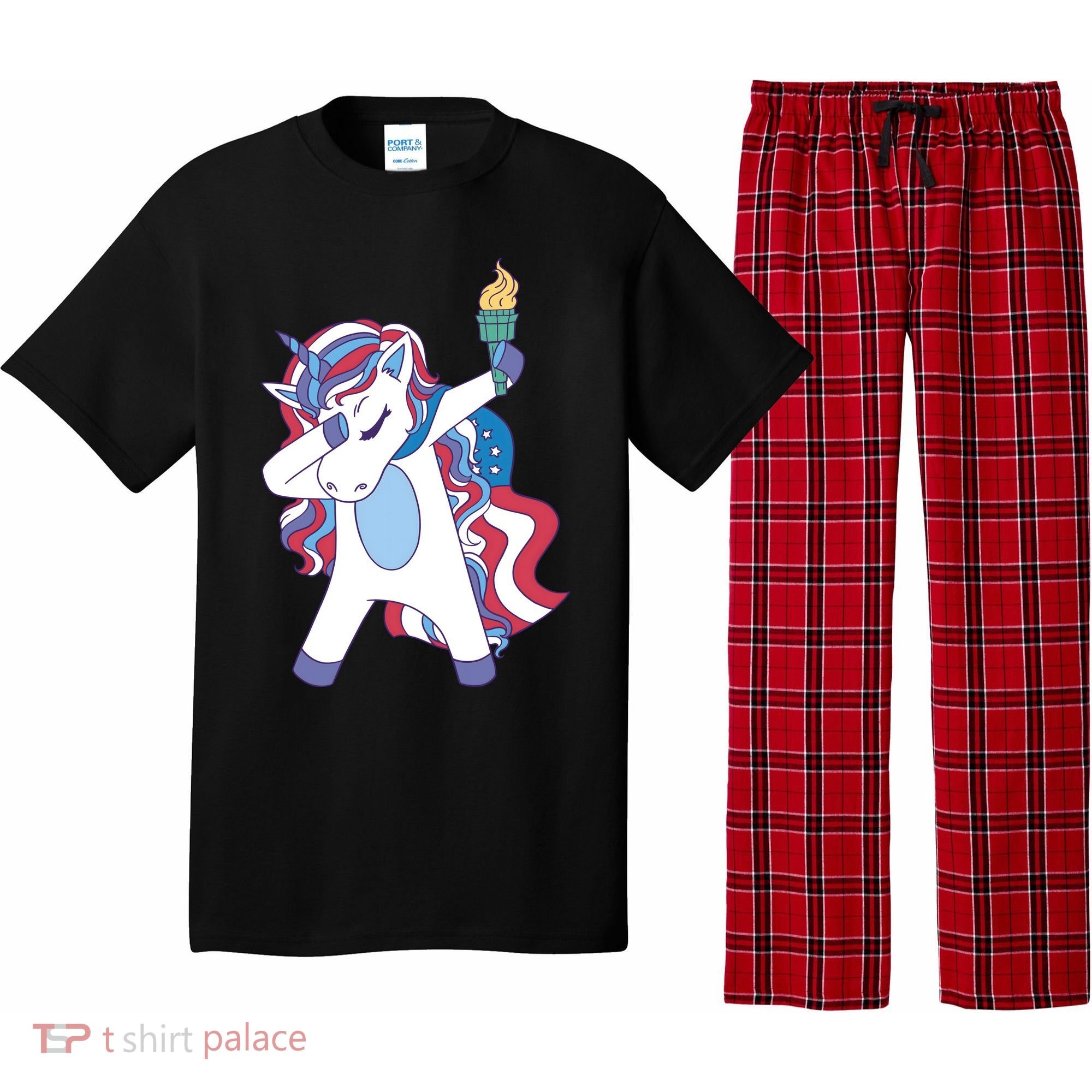 USA Unicorn Dabbing Pajama Set