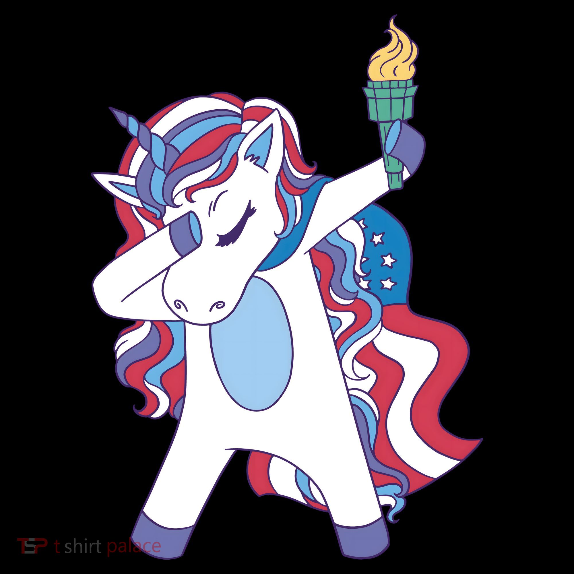 USA Unicorn Dabbing Women's Hoodie