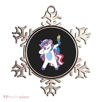 USA Unicorn Dabbing Ornament