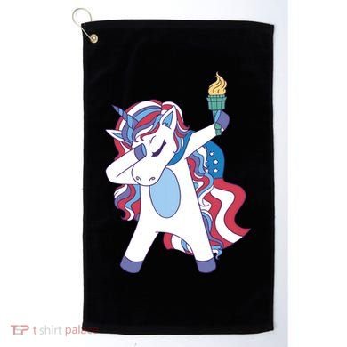 USA Unicorn Dabbing Golf Towel