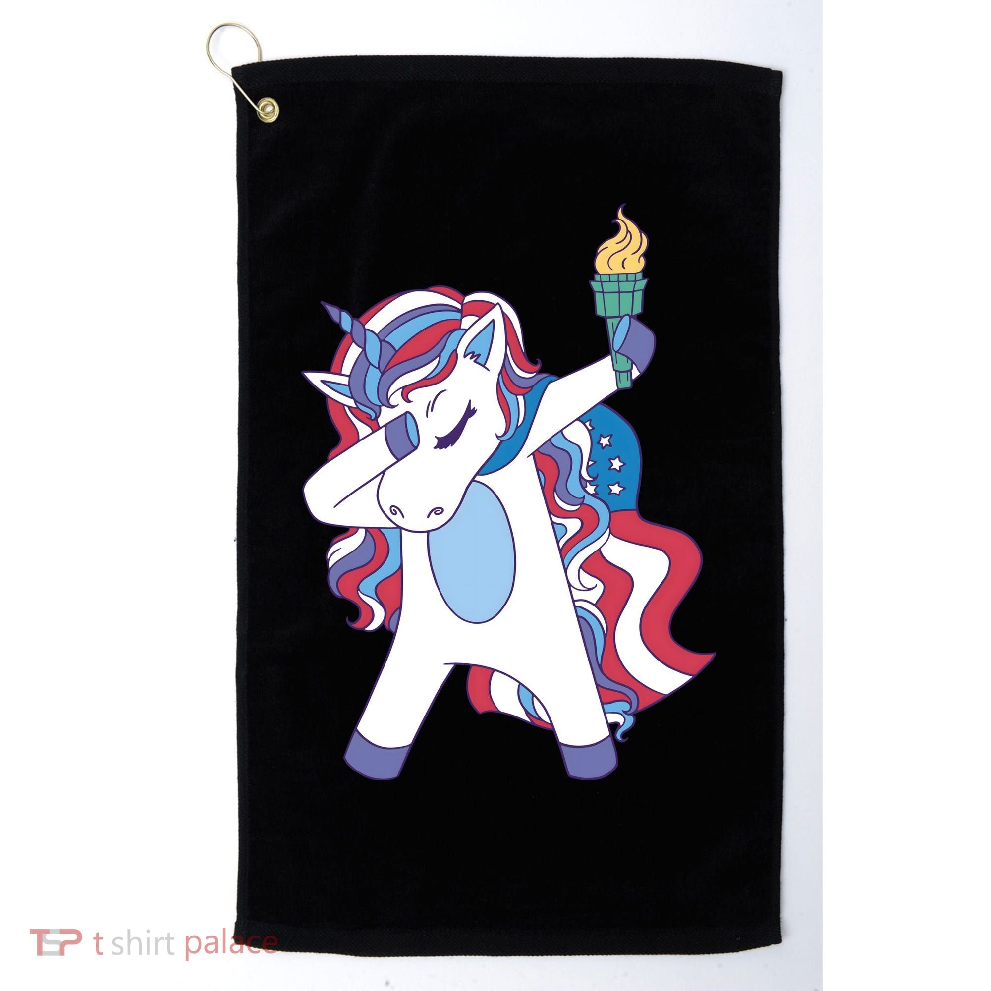 USA Unicorn Dabbing Golf Towel