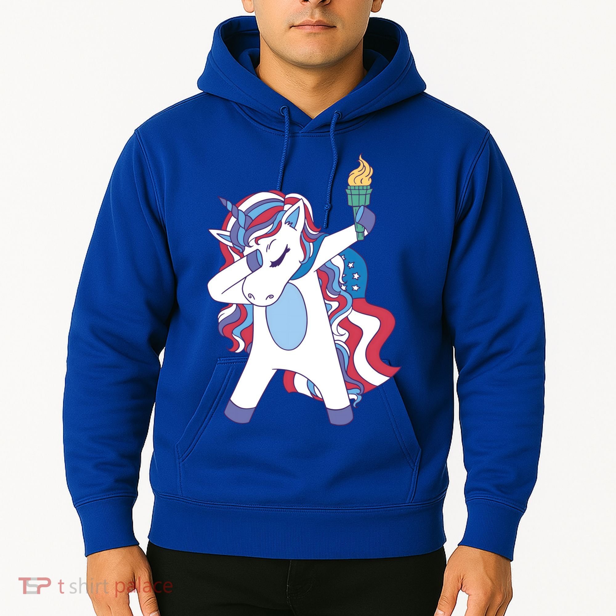 USA Unicorn Dabbing Hoodie