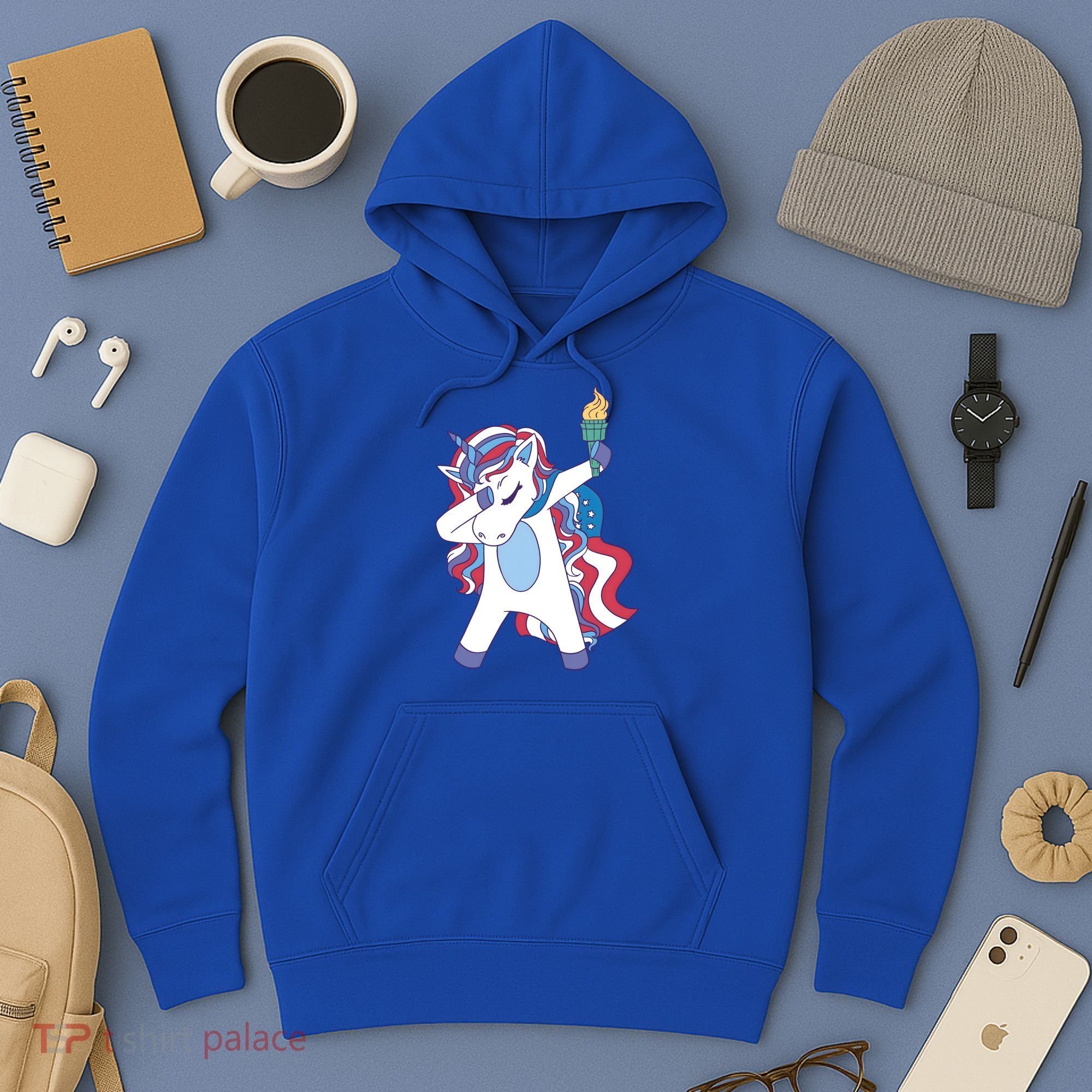 USA Unicorn Dabbing Hoodie