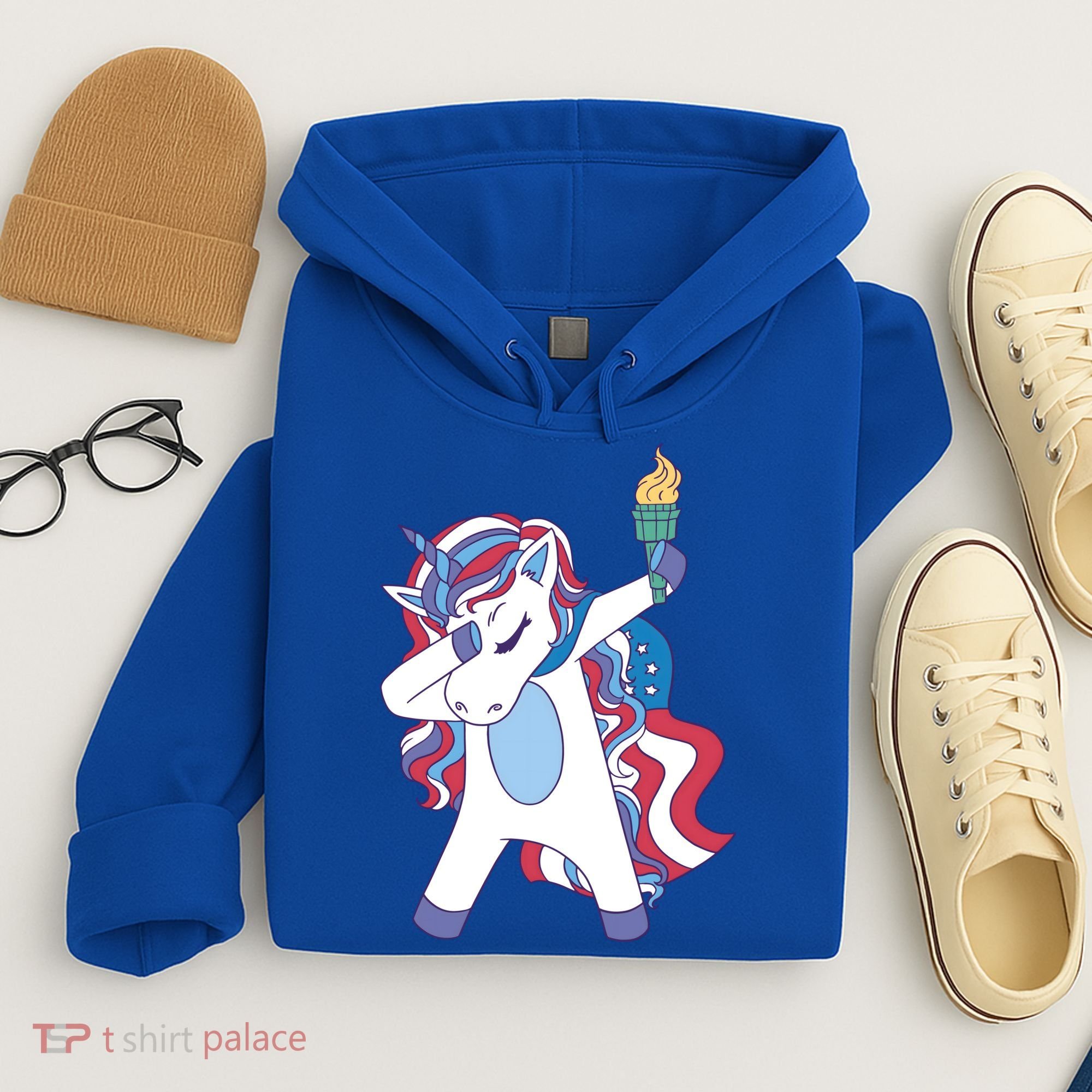USA Unicorn Dabbing Hoodie