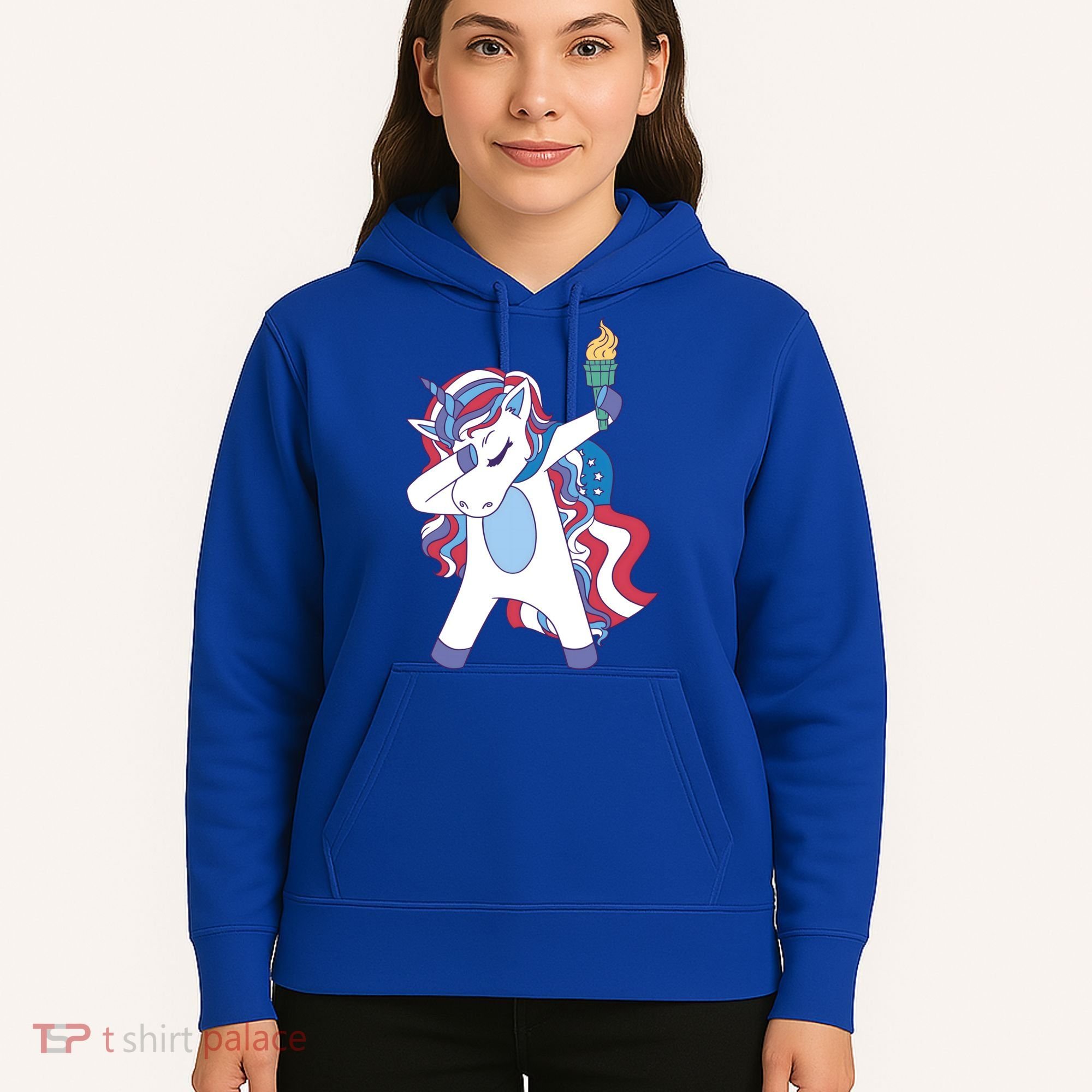 USA Unicorn Dabbing Hoodie