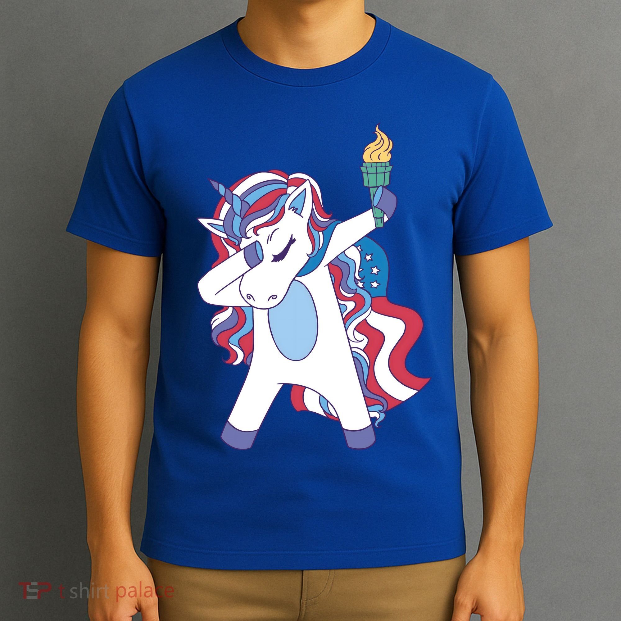 USA Unicorn Dabbing T-Shirt