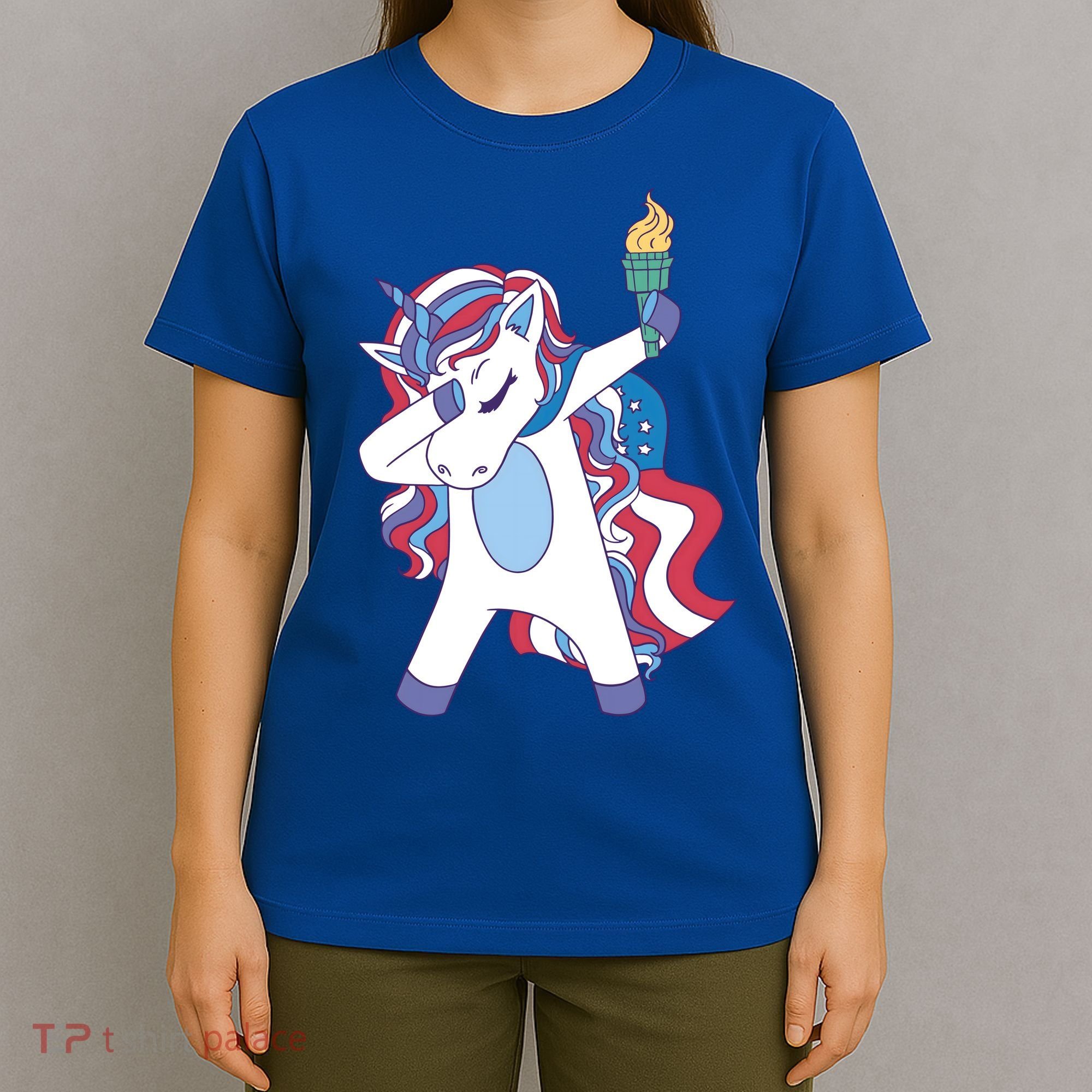 USA Unicorn Dabbing T-Shirt