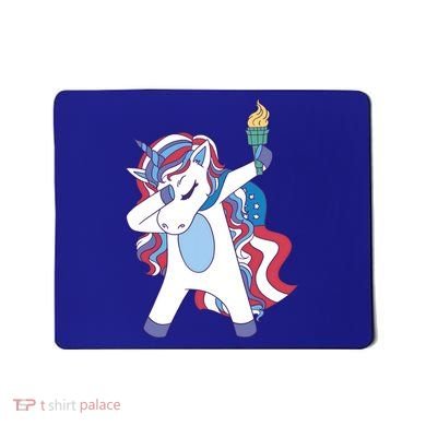 USA Unicorn Dabbing Mousepad