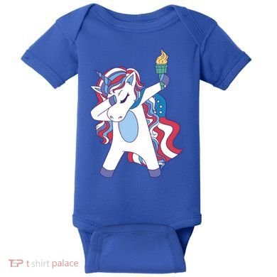 USA Unicorn Dabbing Baby Bodysuit
