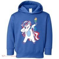 USA Unicorn Dabbing Toddler Hoodie thumb 0