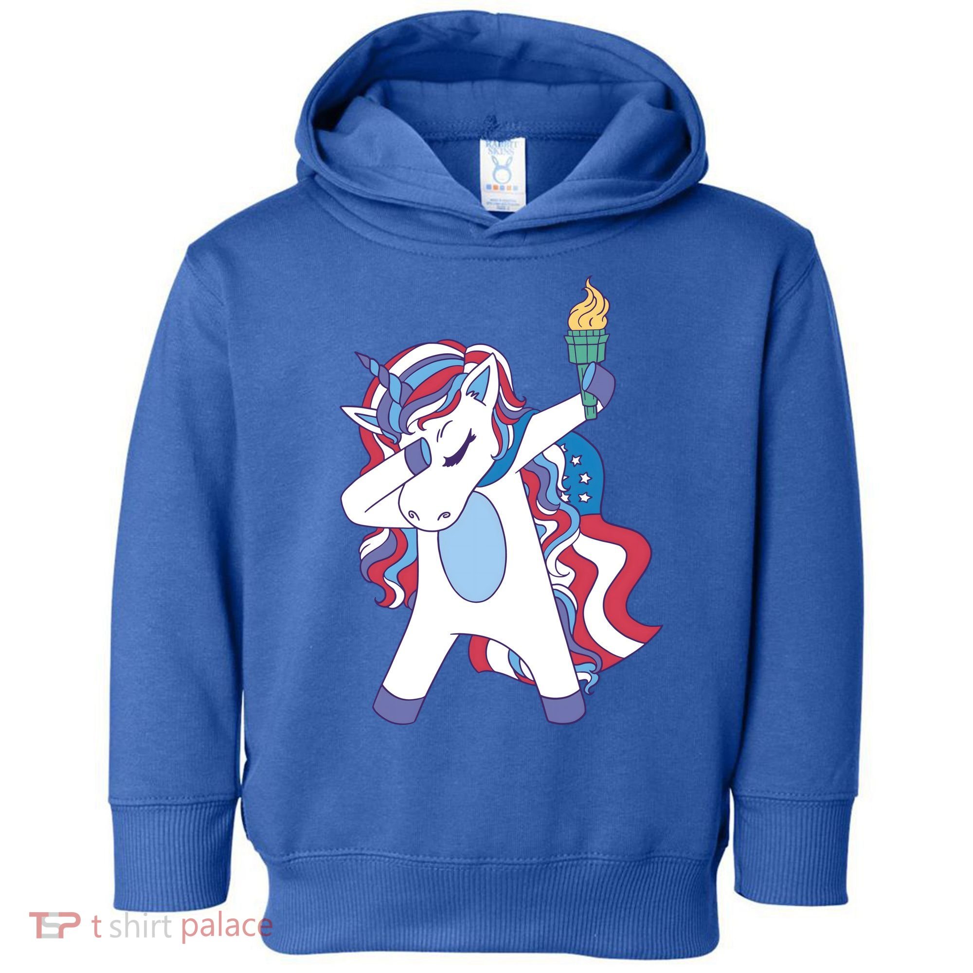 USA Unicorn Dabbing Toddler Hoodie