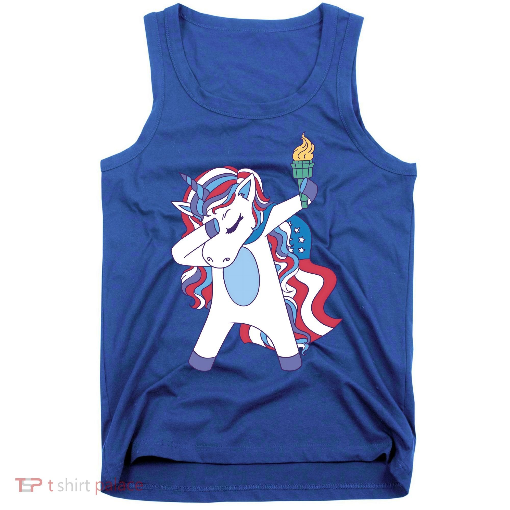 USA Unicorn Dabbing Tank Top