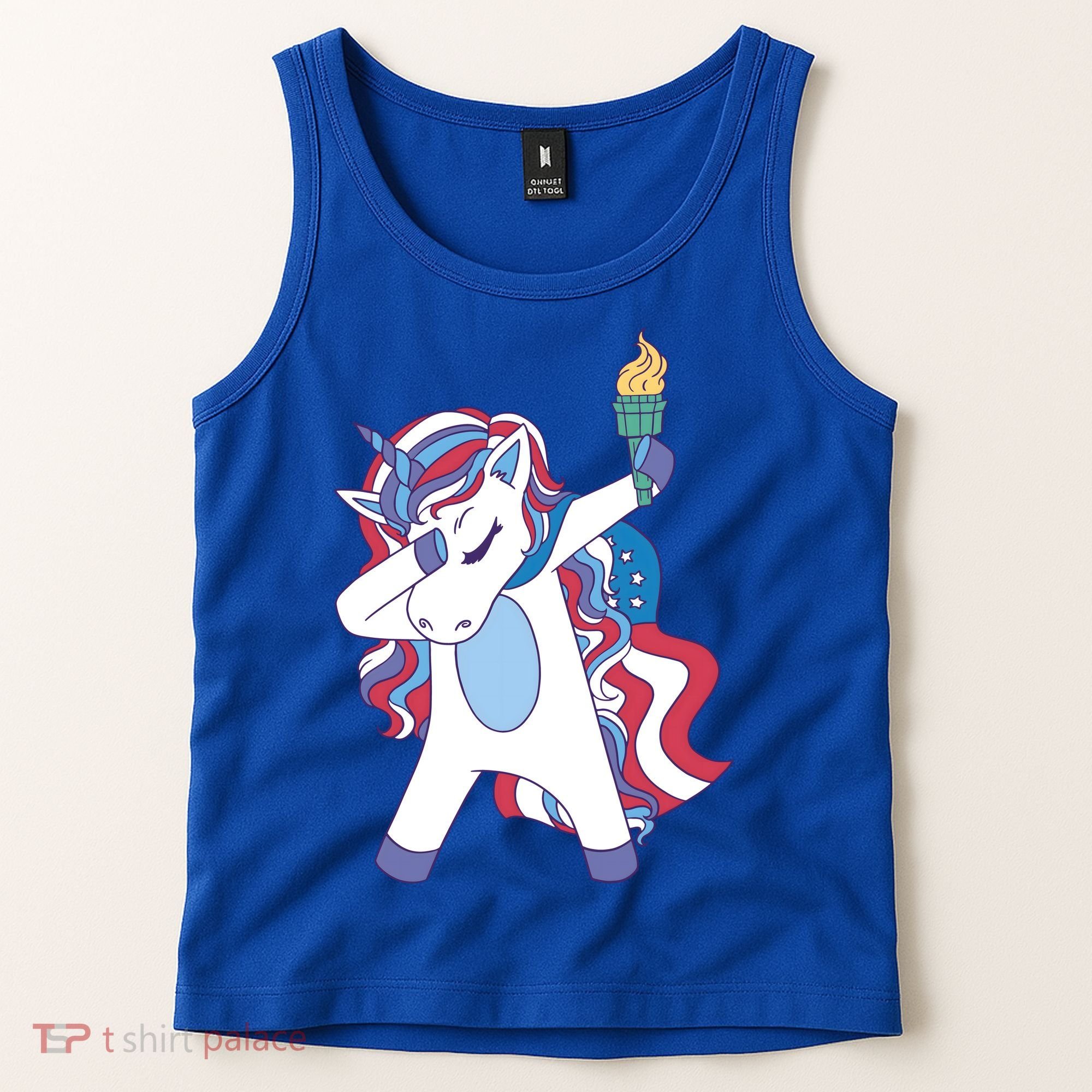USA Unicorn Dabbing Tank Top