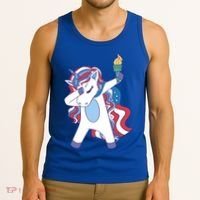 USA Unicorn Dabbing Tank Top thumb 3