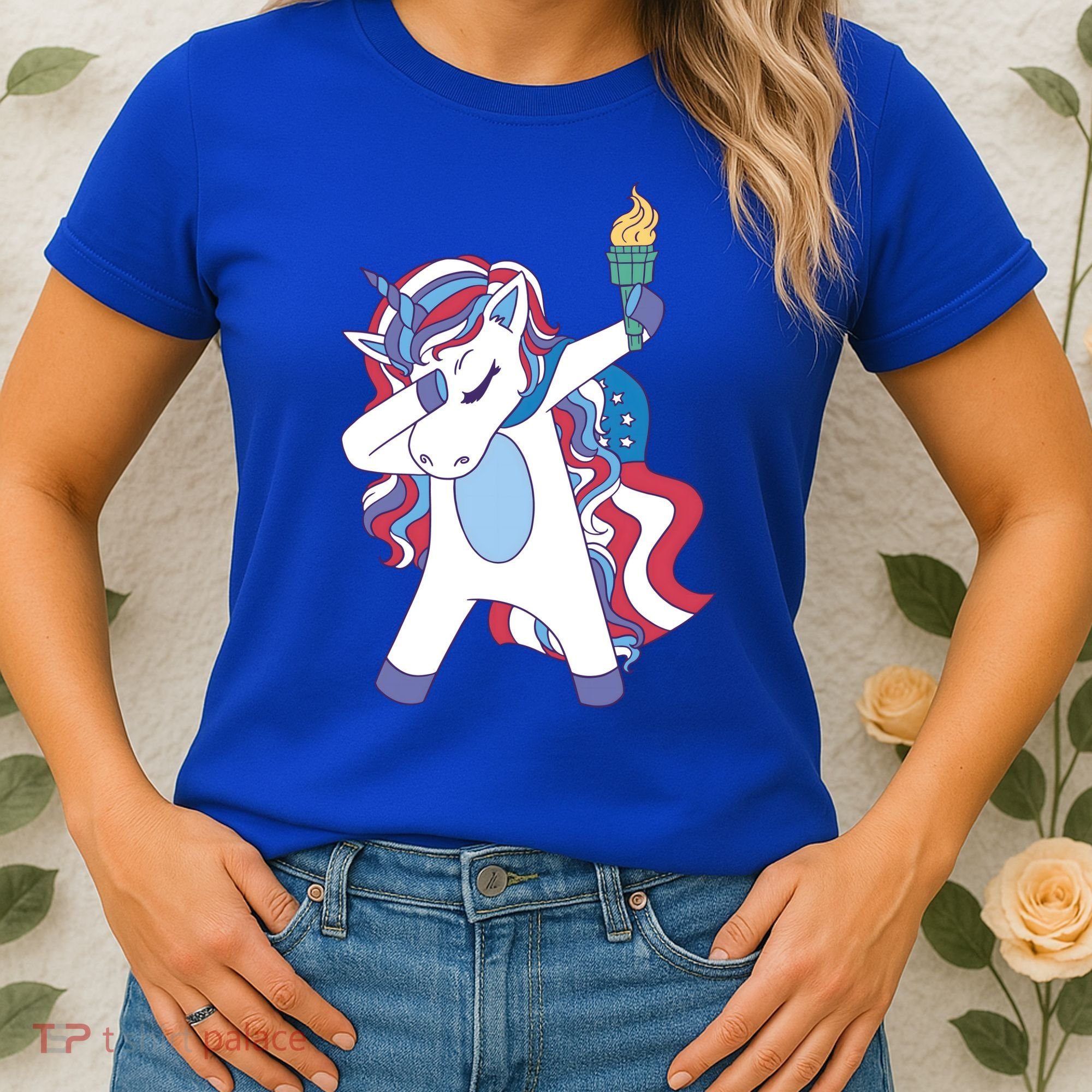 USA Unicorn Dabbing Women's T-Shirt