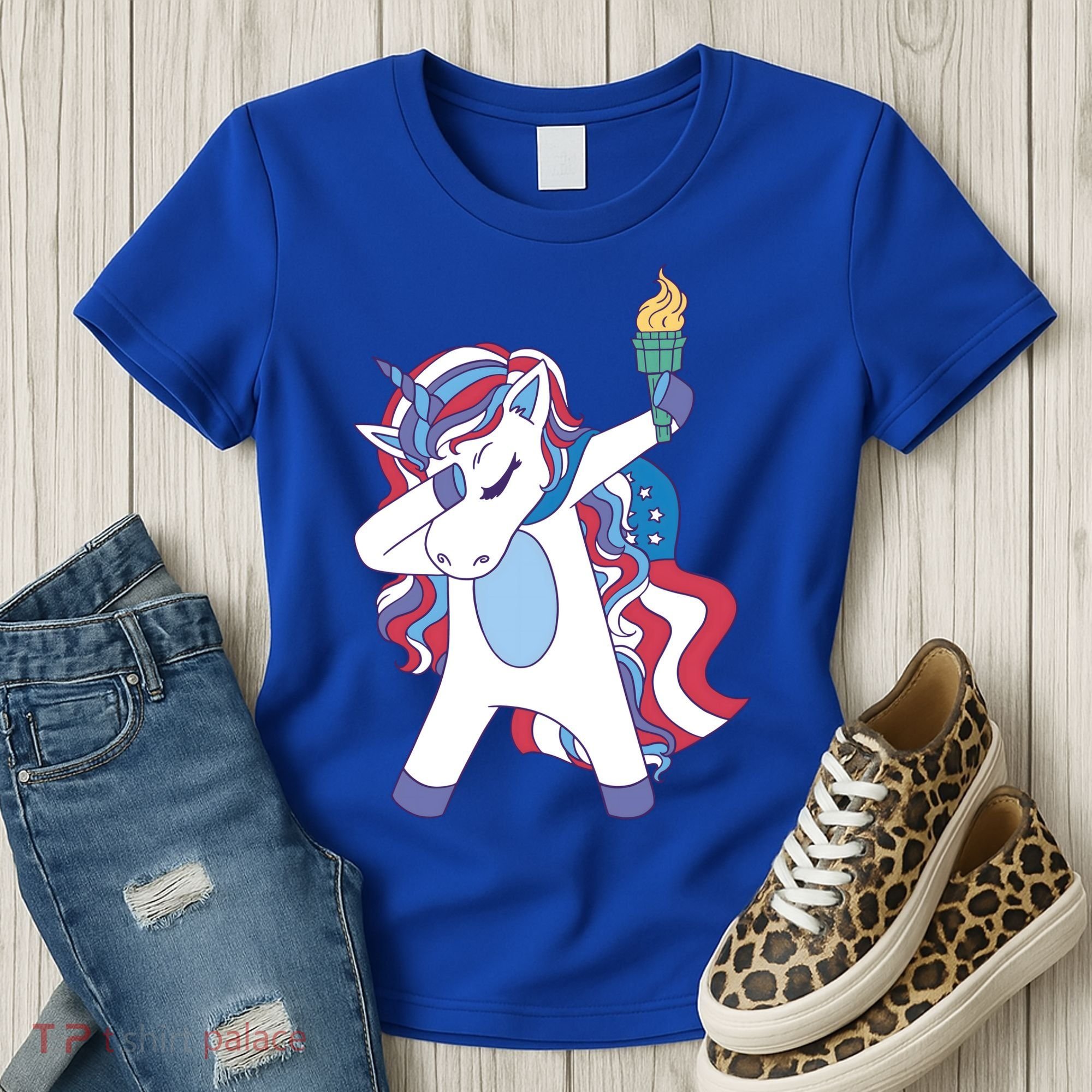 USA Unicorn Dabbing Women's T-Shirt
