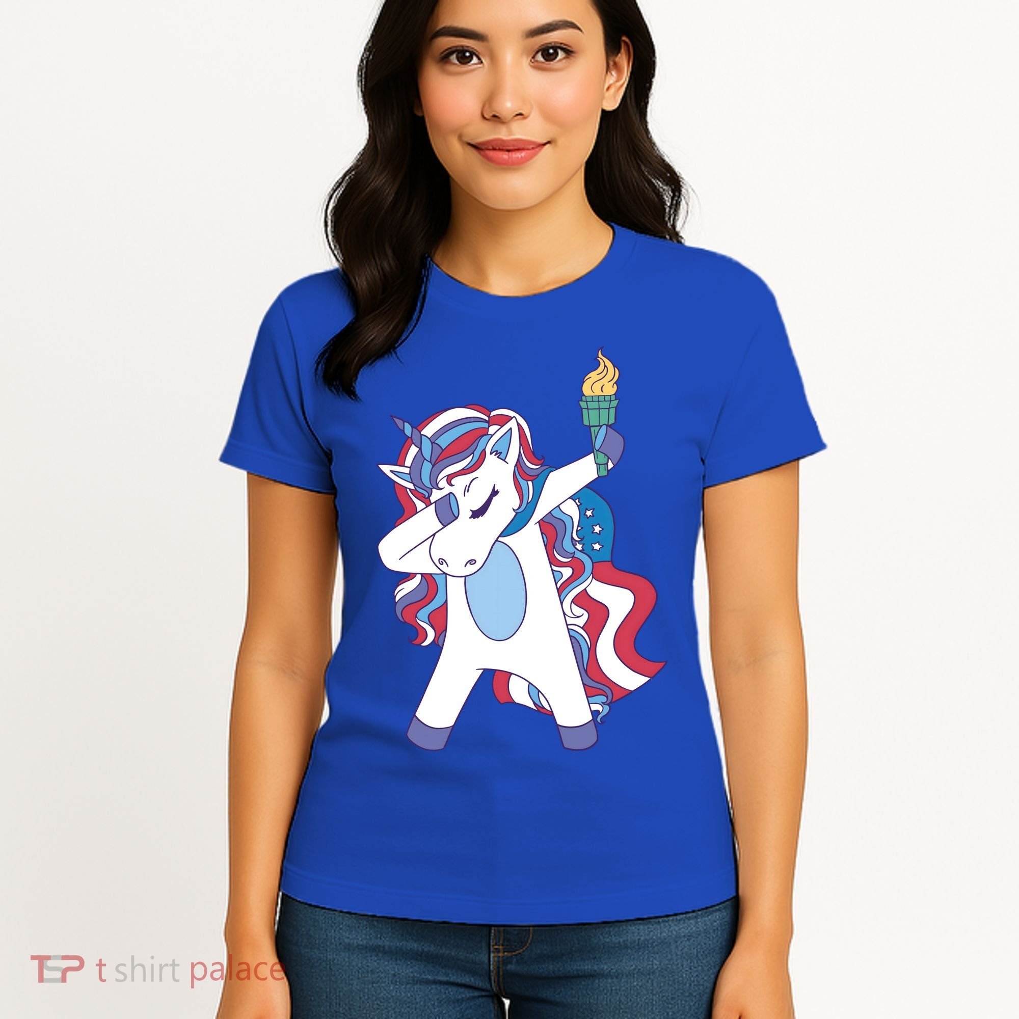 USA Unicorn Dabbing Women's T-Shirt
