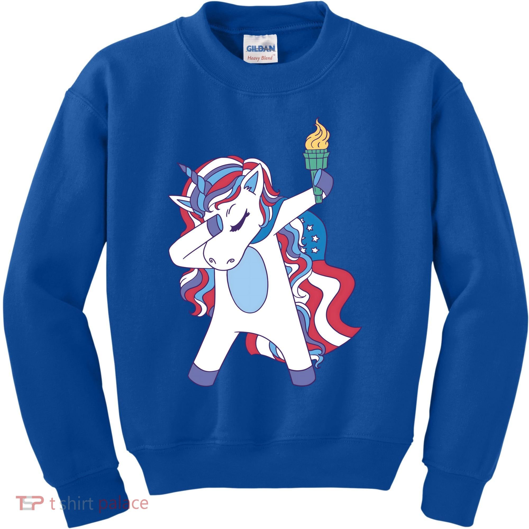USA Unicorn Dabbing Kids Sweatshirt