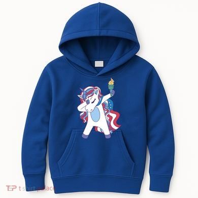 USA Unicorn Dabbing Kids Hoodie