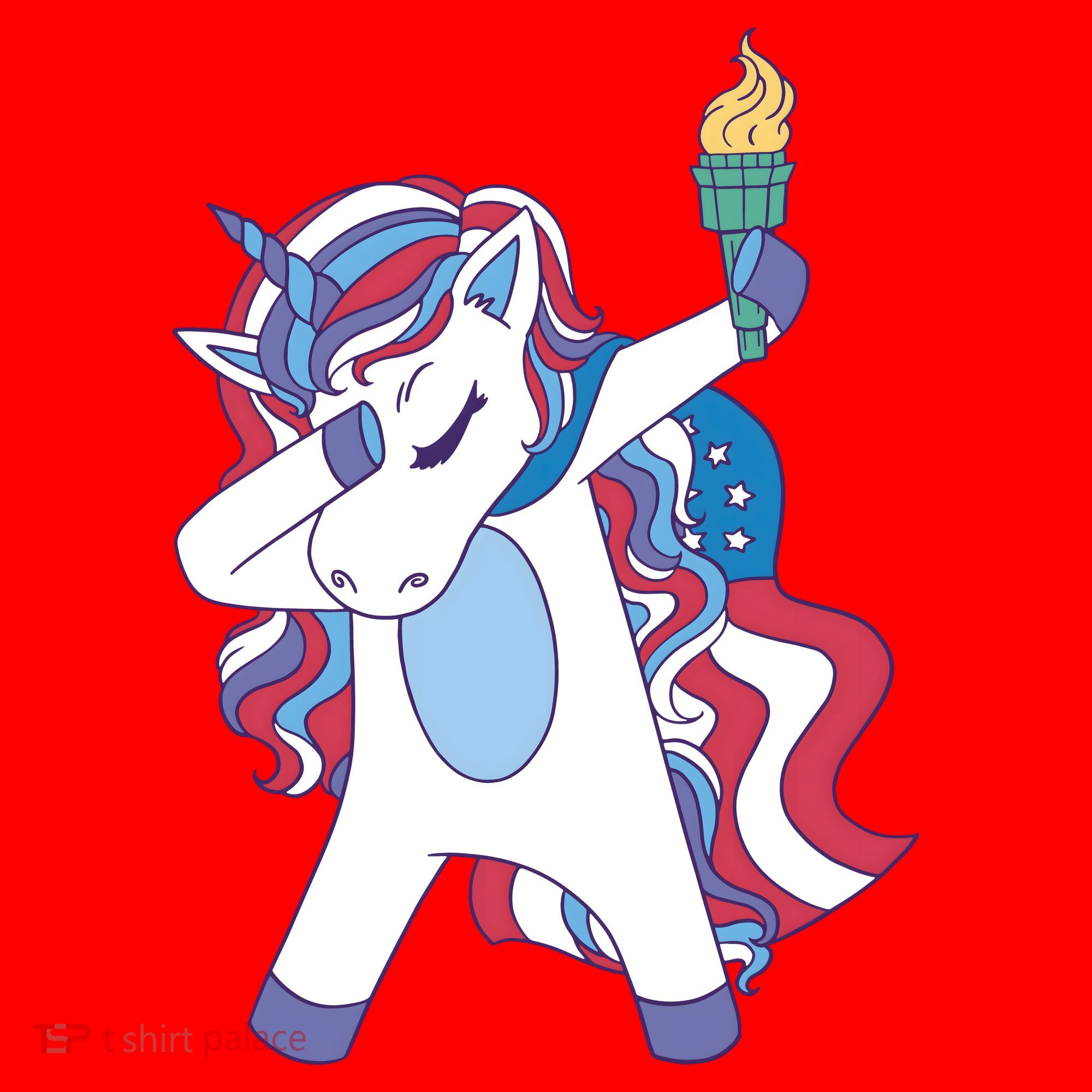 USA Unicorn Dabbing Santa Hat