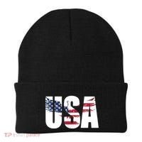 Usa Us Eagle Flag Patriotic Proud To Be An American Great Gift Beanie thumb 0