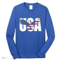 Usa Us Eagle Flag Patriotic Proud To Be An American Great Gift Long Sleeve Shirt thumb 0
