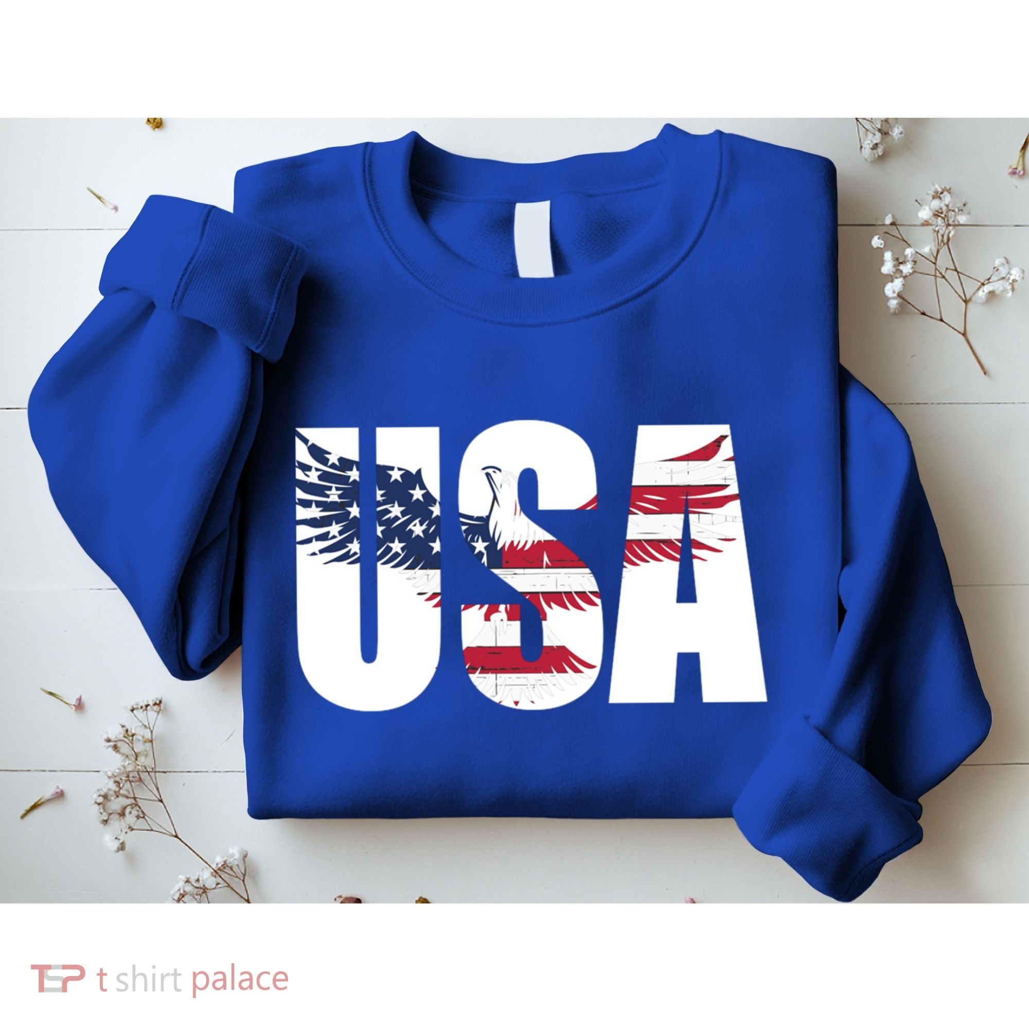 Usa Us Eagle Flag Patriotic Proud To Be An American Great Gift Sweatshirt