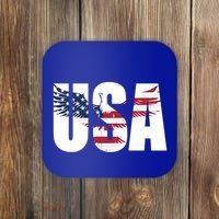 Usa Us Eagle Flag Patriotic Proud To Be An American Great Gift Coaster thumb 0