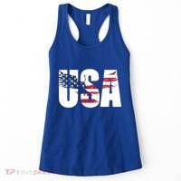 Usa Us Eagle Flag Patriotic Proud To Be An American Great Gift Women's Tank Top thumb 0