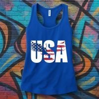 Usa Us Eagle Flag Patriotic Proud To Be An American Great Gift Women's Tank Top thumb 3