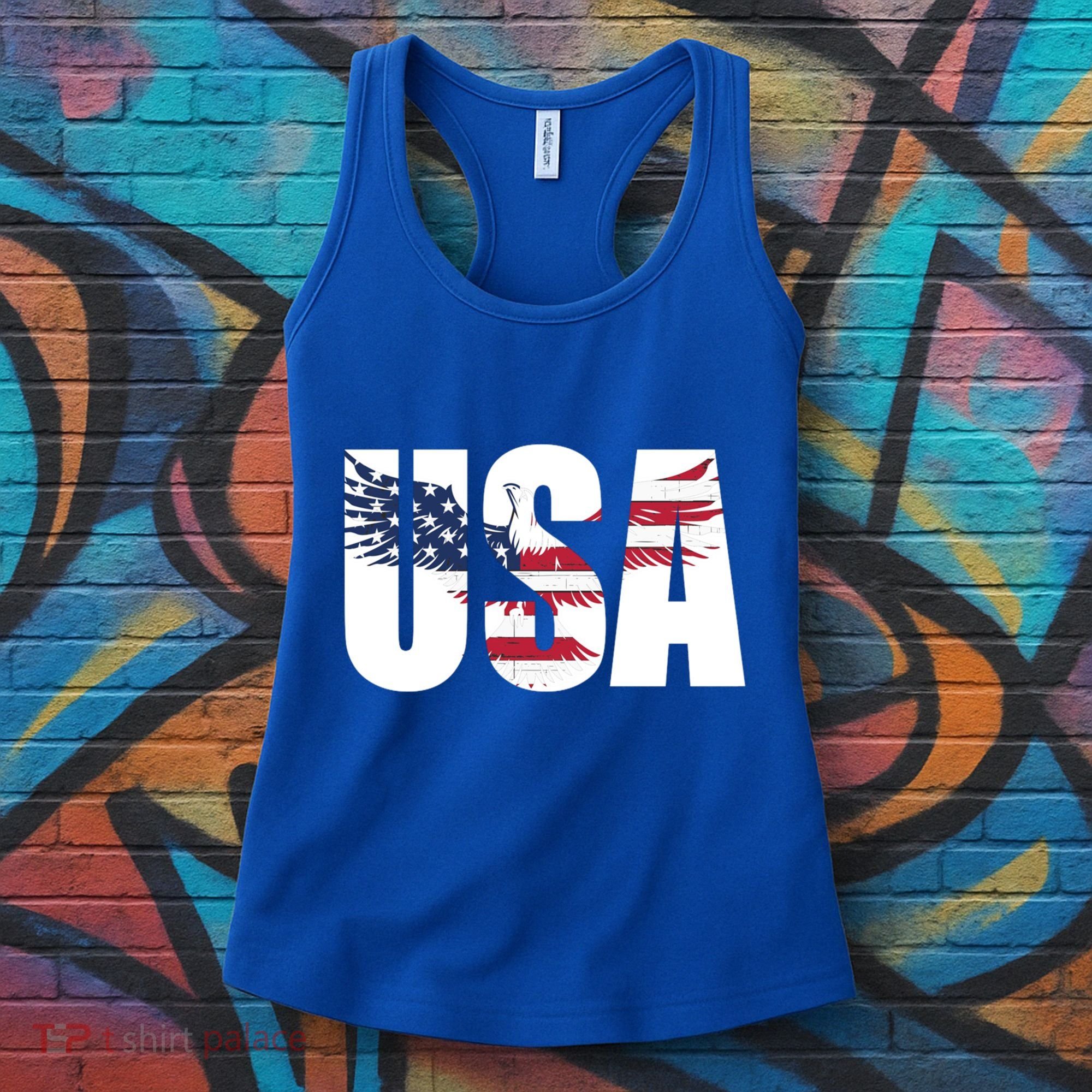 Usa Us Eagle Flag Patriotic Proud To Be An American Great Gift Women's Tank Top